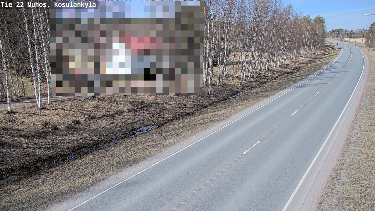 Weather Camera Image Road 22 Muhos, Kosulankylä, Muhos, Pohjois-Pohjanmaa