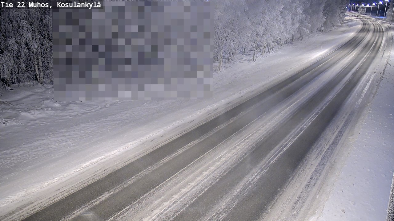 Weather Camera Image Road 22 Muhos, Kosulankylä, Muhos, Pohjois-Pohjanmaa