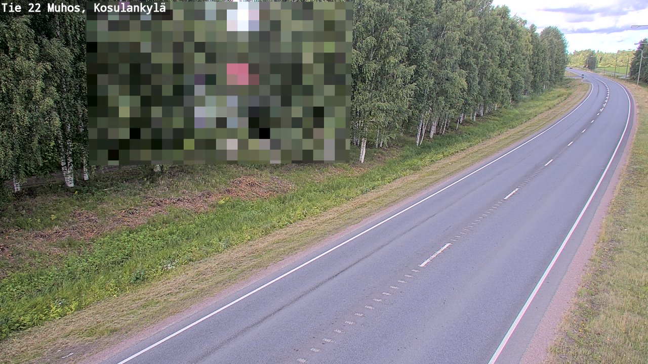 Weather Camera Image Väg 22 Muhos, Kosulankylä, Muhos, Pohjois-Pohjanmaa