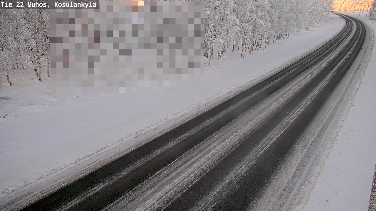 Weather Camera Image Road 22 Muhos, Kosulankylä, Muhos, Pohjois-Pohjanmaa