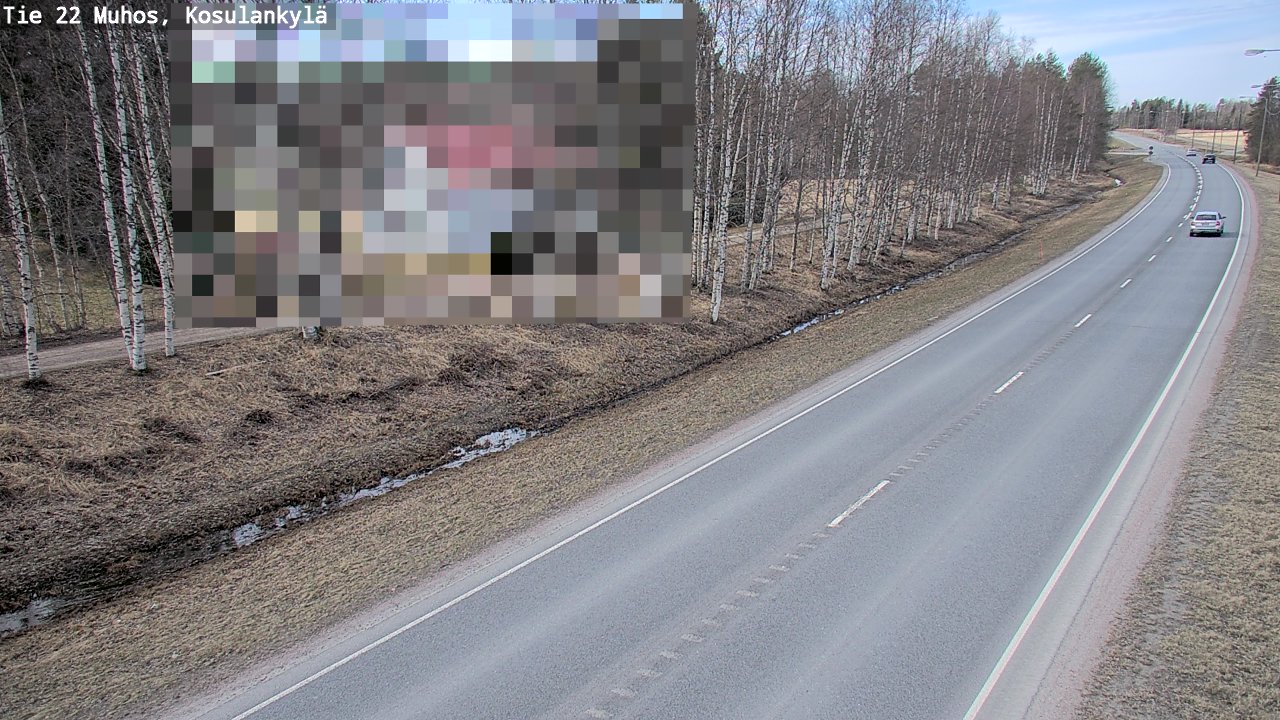 Weather Camera Image Road 22 Muhos, Kosulankylä, Muhos, Pohjois-Pohjanmaa
