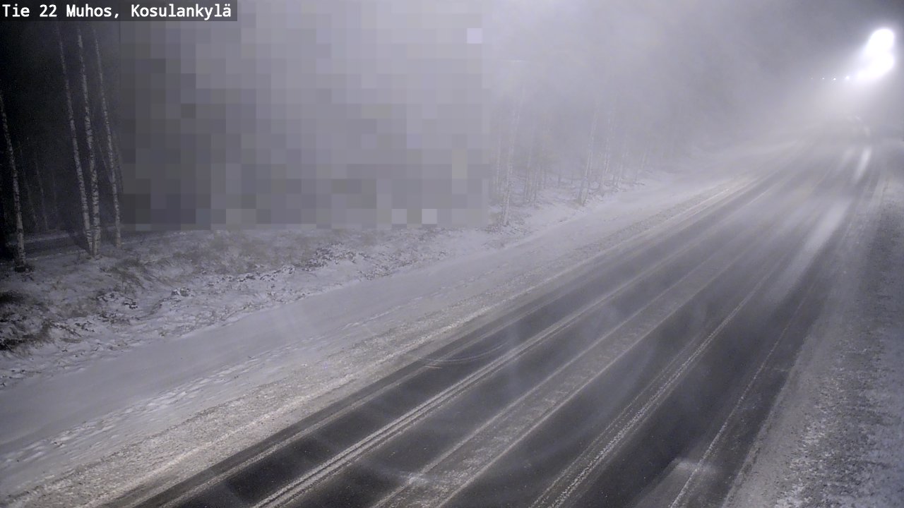 Weather Camera Image Väg 22 Muhos, Kosulankylä, Muhos, Pohjois-Pohjanmaa