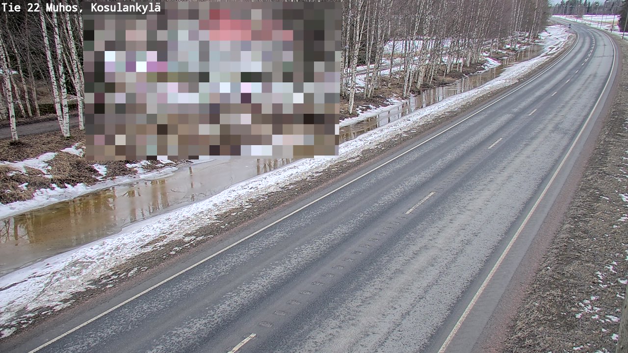 Weather Camera Image Väg 22 Muhos, Kosulankylä, Muhos, Pohjois-Pohjanmaa