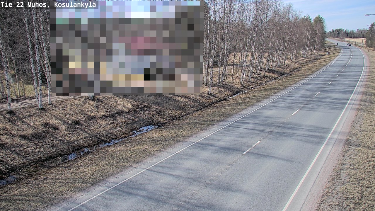 Weather Camera Image Road 22 Muhos, Kosulankylä, Muhos, Pohjois-Pohjanmaa