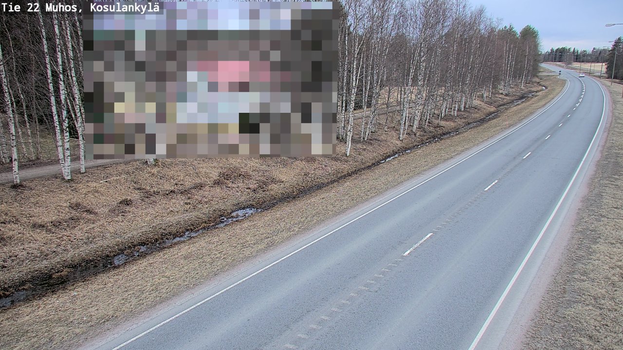 Weather Camera Image Road 22 Muhos, Kosulankylä, Muhos, Pohjois-Pohjanmaa