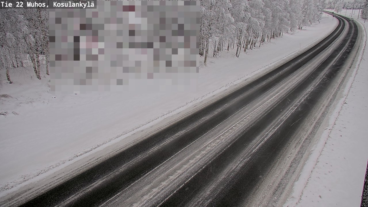 Weather Camera Image Väg 22 Muhos, Kosulankylä, Muhos, Pohjois-Pohjanmaa