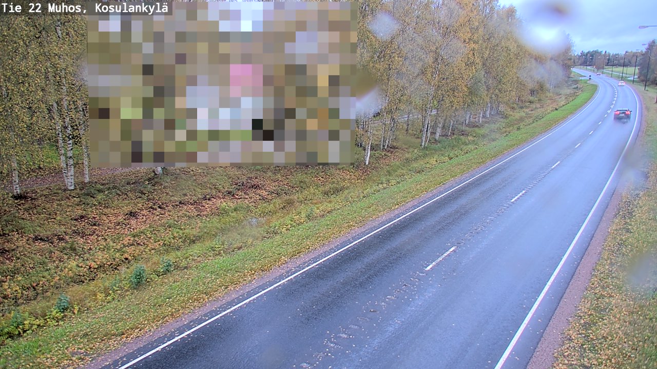Weather Camera Image Road 22 Muhos, Kosulankylä, Muhos, Pohjois-Pohjanmaa
