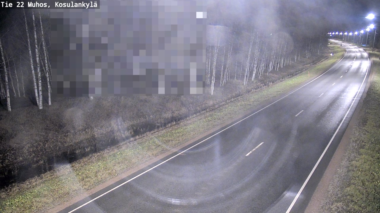 Weather Camera Image Väg 22 Muhos, Kosulankylä, Muhos, Pohjois-Pohjanmaa