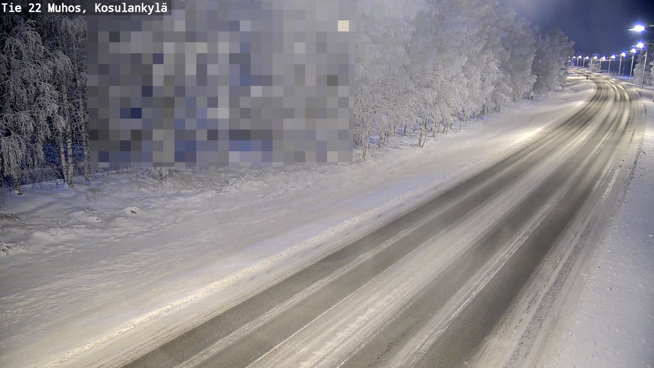 Weather Camera Image Road 22 Muhos, Kosulankylä, Muhos, Pohjois-Pohjanmaa