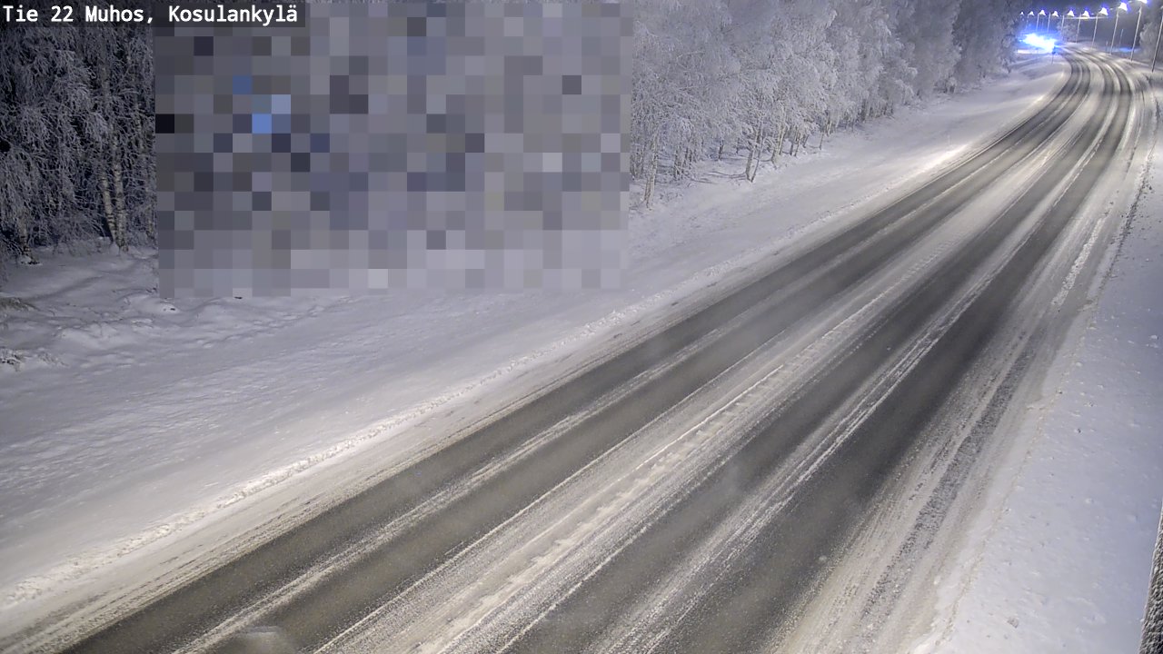 Weather Camera Image Road 22 Muhos, Kosulankylä, Muhos, Pohjois-Pohjanmaa