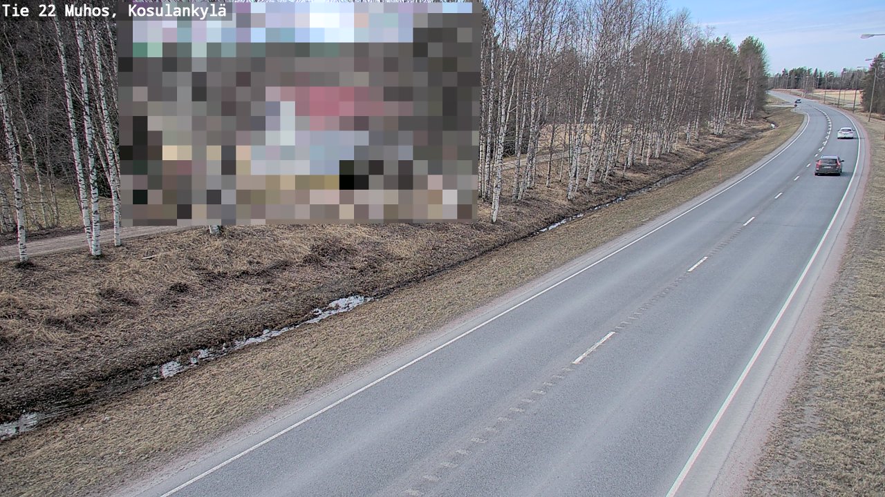 Weather Camera Image Road 22 Muhos, Kosulankylä, Muhos, Pohjois-Pohjanmaa
