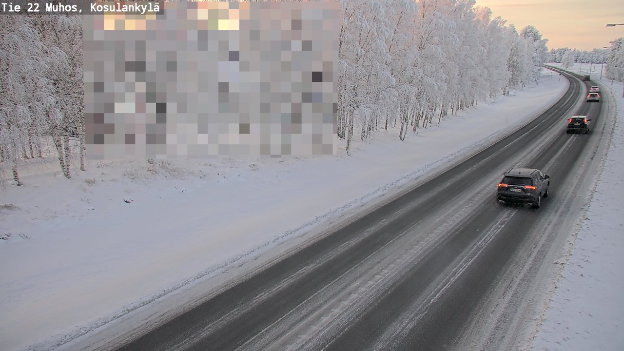 Weather Camera Image Road 22 Muhos, Kosulankylä, Muhos, Pohjois-Pohjanmaa