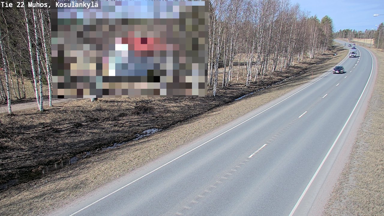 Weather Camera Image Road 22 Muhos, Kosulankylä, Muhos, Pohjois-Pohjanmaa