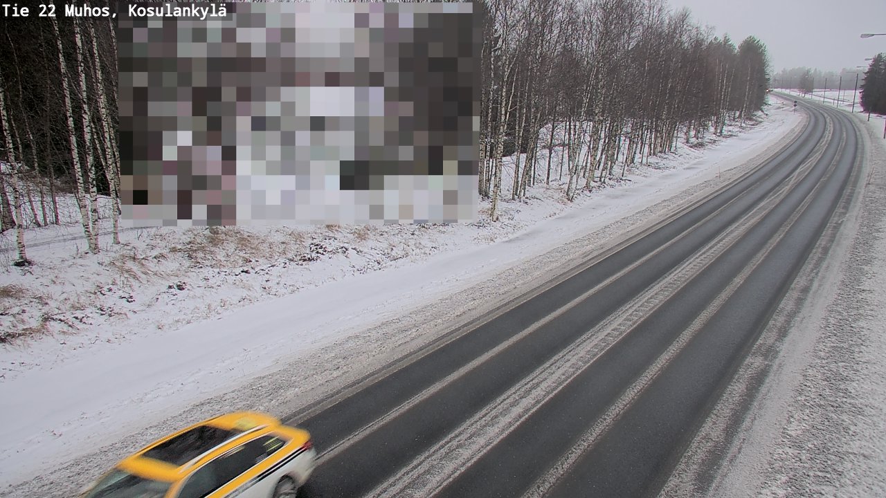 Weather Camera Image Väg 22 Muhos, Kosulankylä, Muhos, Pohjois-Pohjanmaa