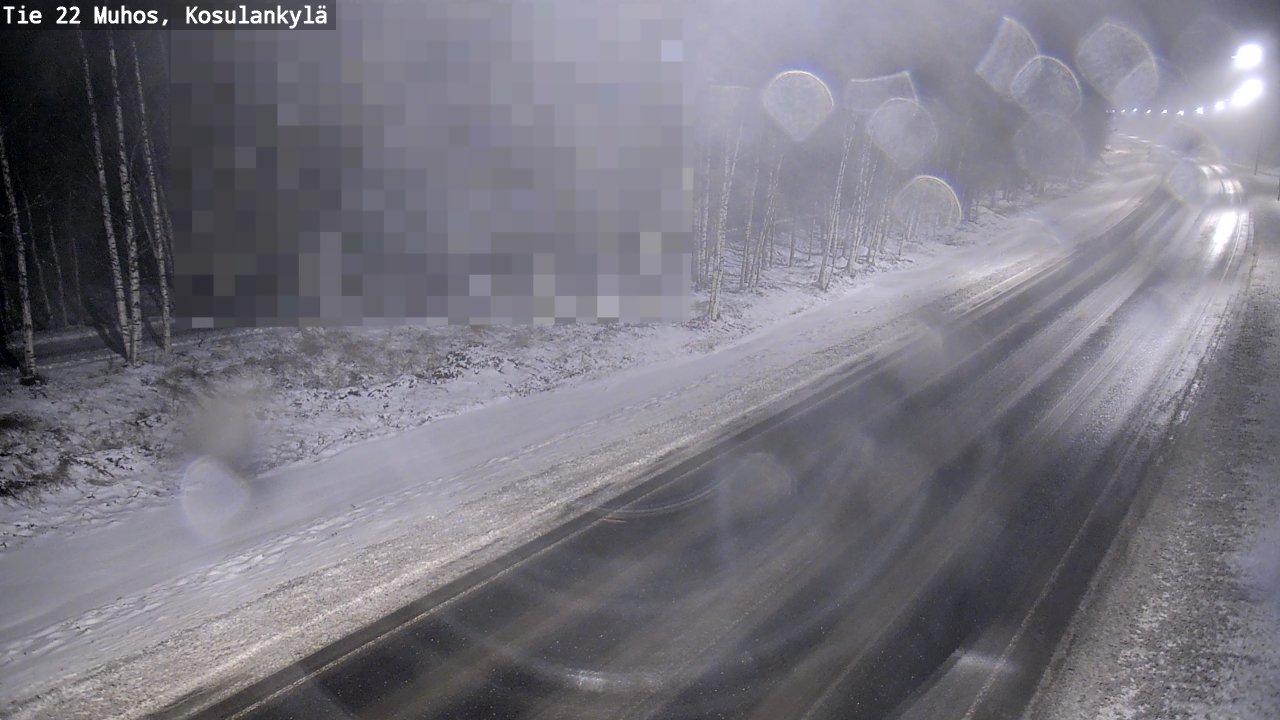 Weather Camera Image Väg 22 Muhos, Kosulankylä, Muhos, Pohjois-Pohjanmaa