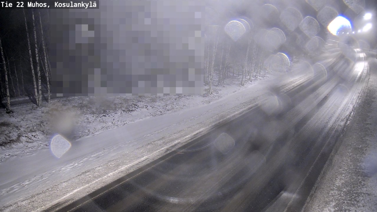 Weather Camera Image Väg 22 Muhos, Kosulankylä, Muhos, Pohjois-Pohjanmaa