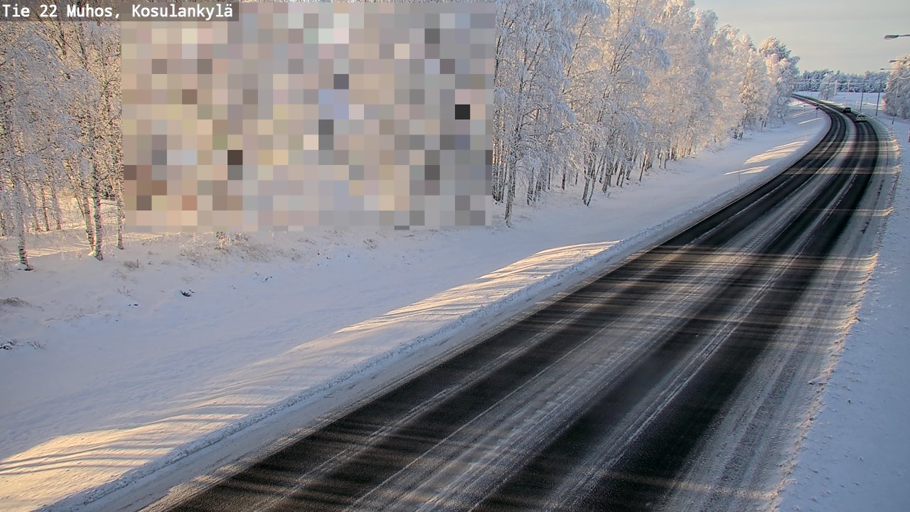 Weather Camera Image Road 22 Muhos, Kosulankylä, Muhos, Pohjois-Pohjanmaa