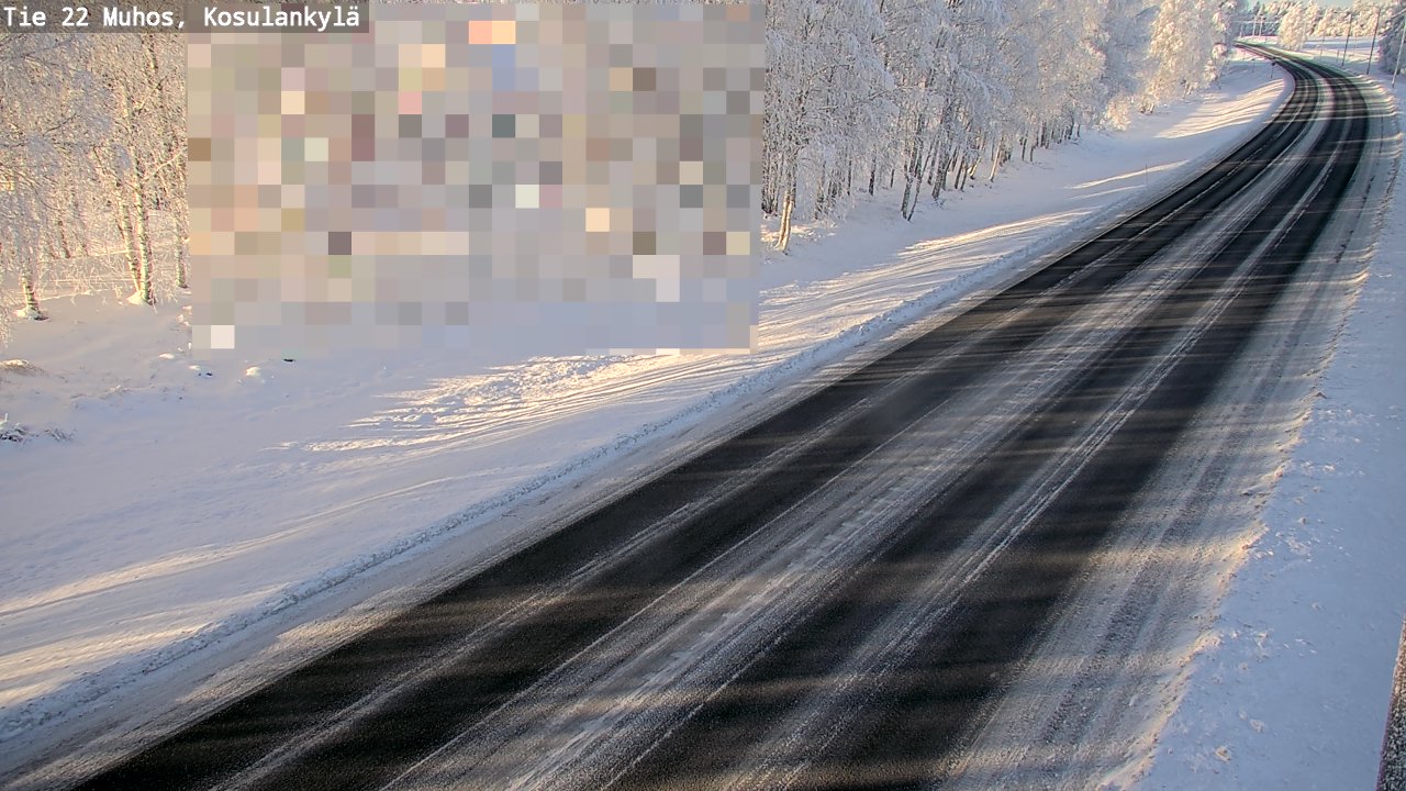 Weather Camera Image Road 22 Muhos, Kosulankylä, Muhos, Pohjois-Pohjanmaa