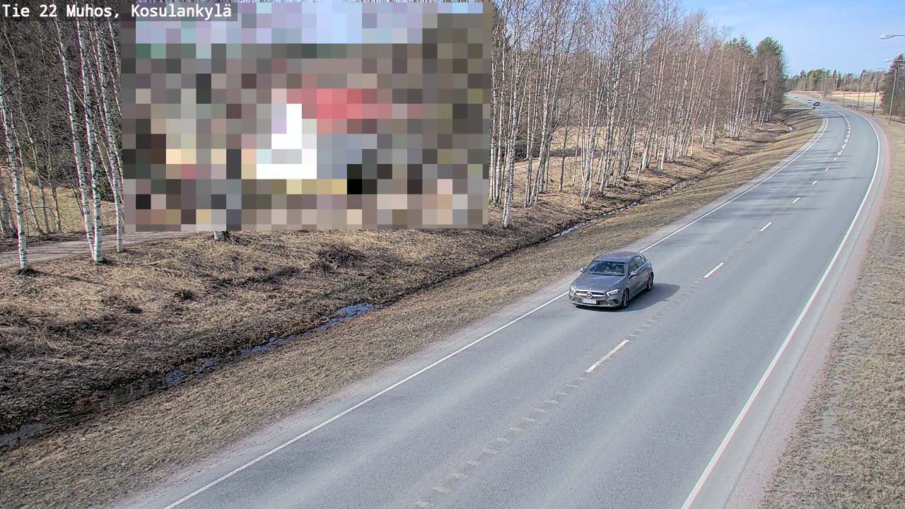 Weather Camera Image Road 22 Muhos, Kosulankylä, Muhos, Pohjois-Pohjanmaa