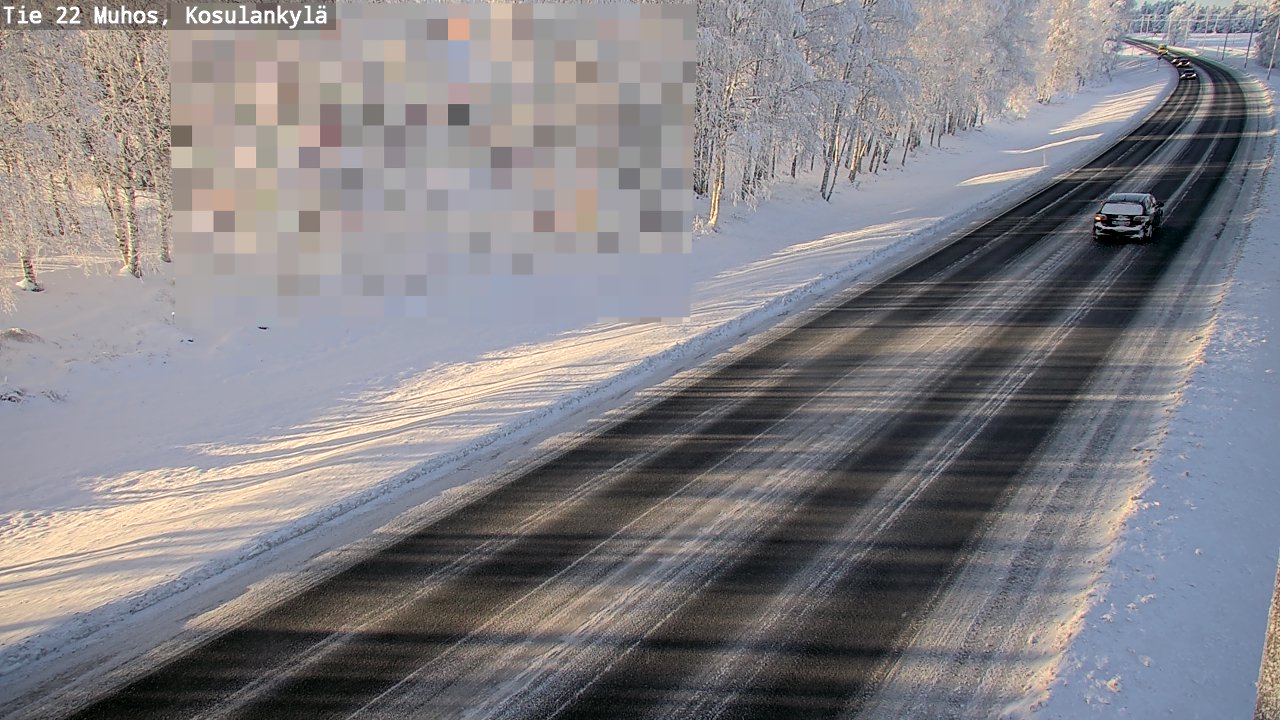 Weather Camera Image Road 22 Muhos, Kosulankylä, Muhos, Pohjois-Pohjanmaa