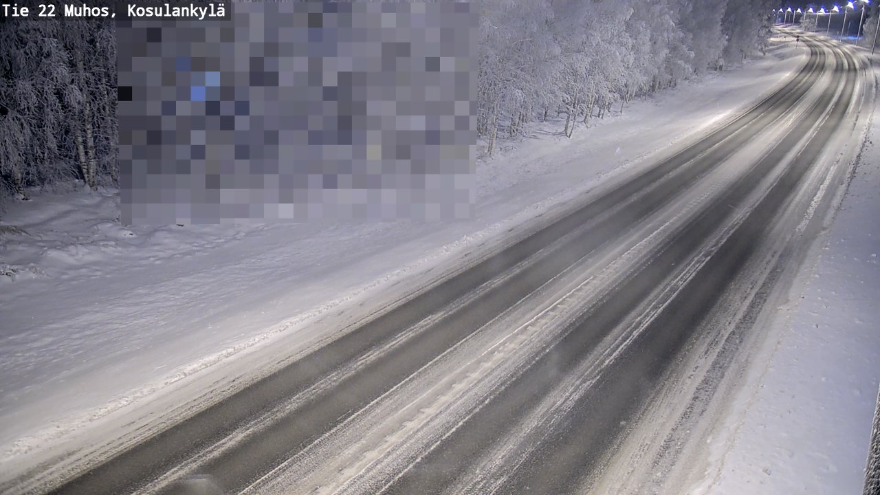 Weather Camera Image Väg 22 Muhos, Kosulankylä, Muhos, Pohjois-Pohjanmaa