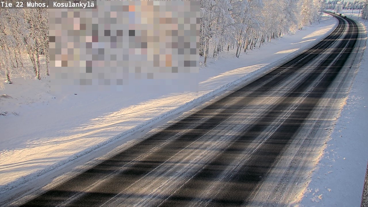 Weather Camera Image Road 22 Muhos, Kosulankylä, Muhos, Pohjois-Pohjanmaa