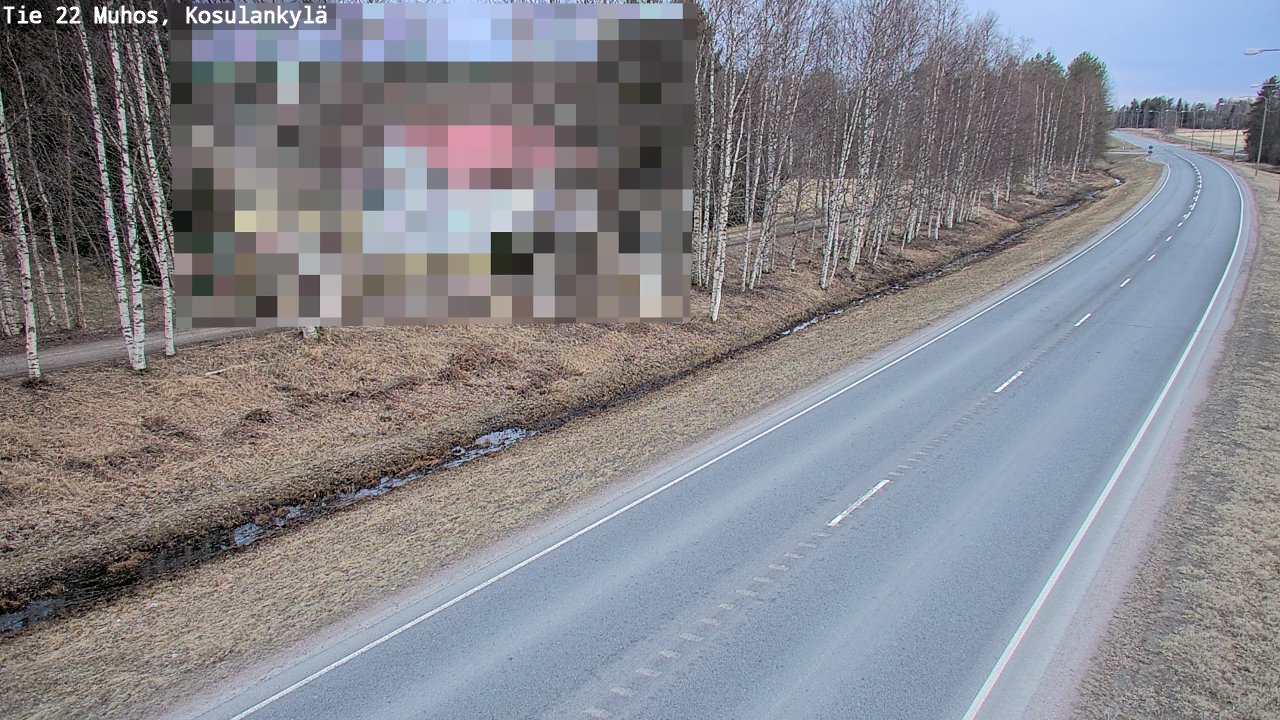 Weather Camera Image Road 22 Muhos, Kosulankylä, Muhos, Pohjois-Pohjanmaa