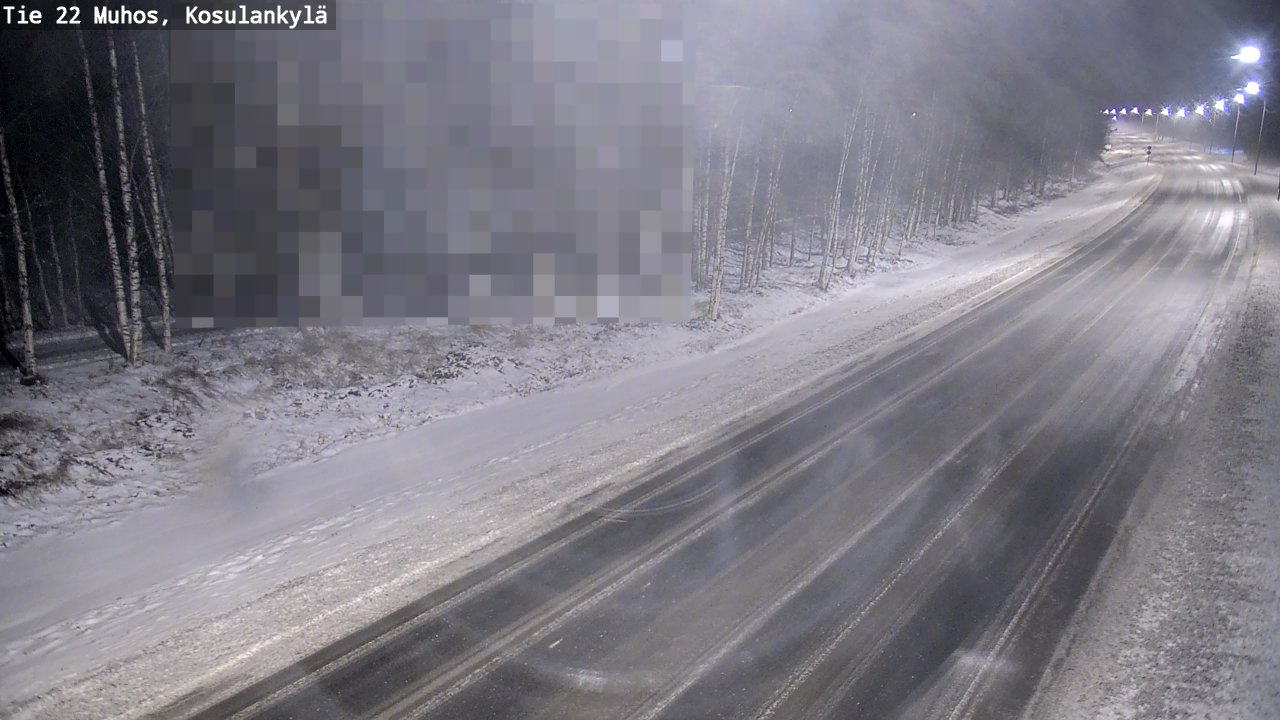 Weather Camera Image Väg 22 Muhos, Kosulankylä, Muhos, Pohjois-Pohjanmaa