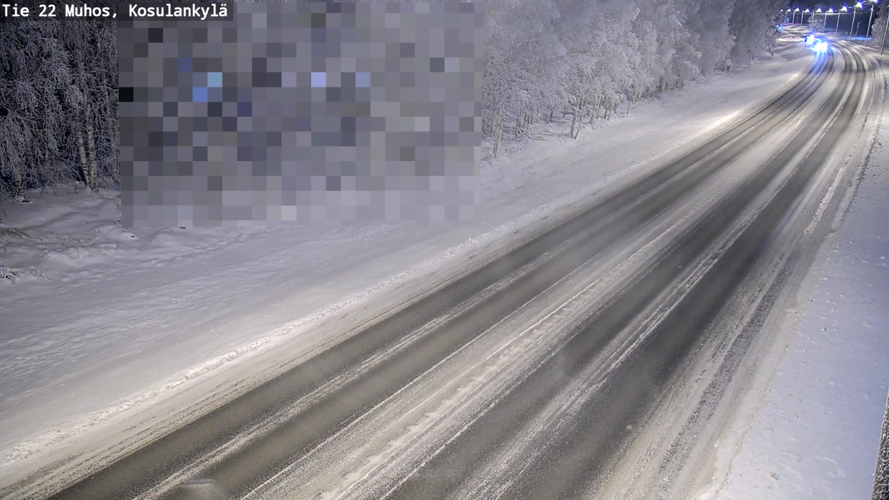 Weather Camera Image Väg 22 Muhos, Kosulankylä, Muhos, Pohjois-Pohjanmaa