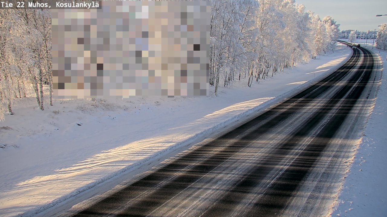 Weather Camera Image Road 22 Muhos, Kosulankylä, Muhos, Pohjois-Pohjanmaa