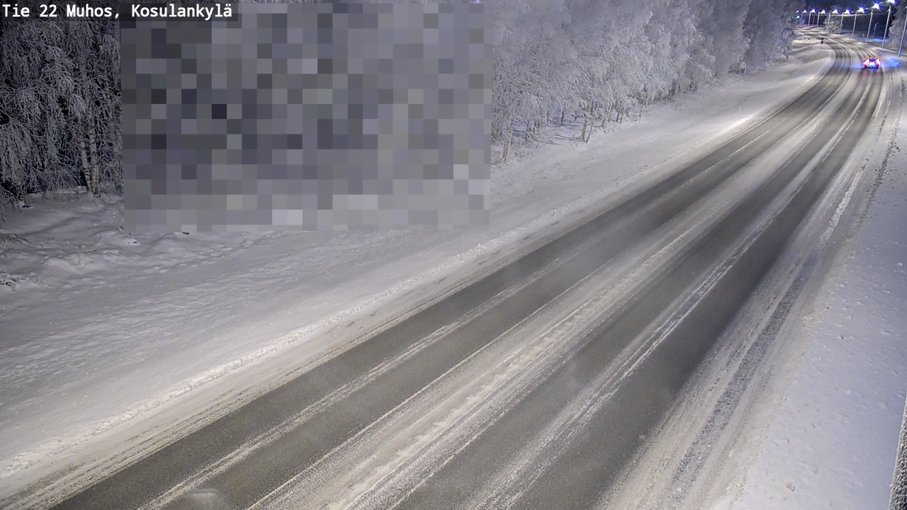 Weather Camera Image Road 22 Muhos, Kosulankylä, Muhos, Pohjois-Pohjanmaa