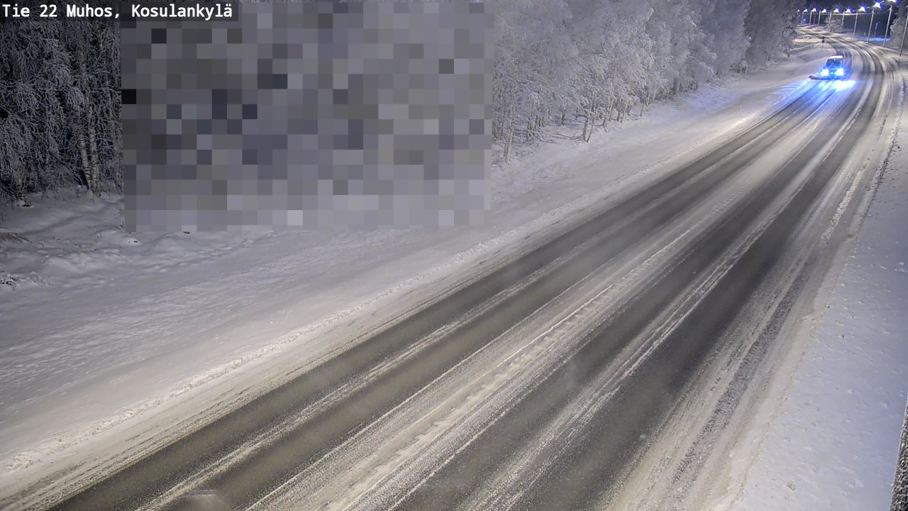 Weather Camera Image Väg 22 Muhos, Kosulankylä, Muhos, Pohjois-Pohjanmaa