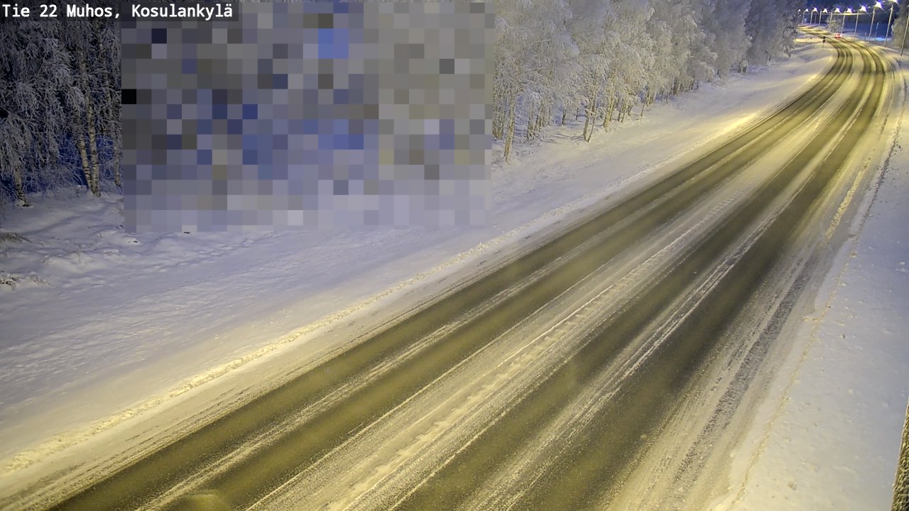 Weather Camera Image Väg 22 Muhos, Kosulankylä, Muhos, Pohjois-Pohjanmaa