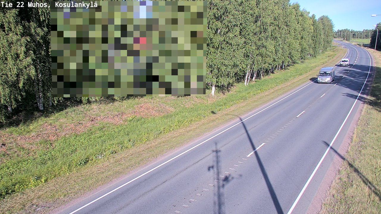 Weather Camera Image Väg 22 Muhos, Kosulankylä, Muhos, Pohjois-Pohjanmaa