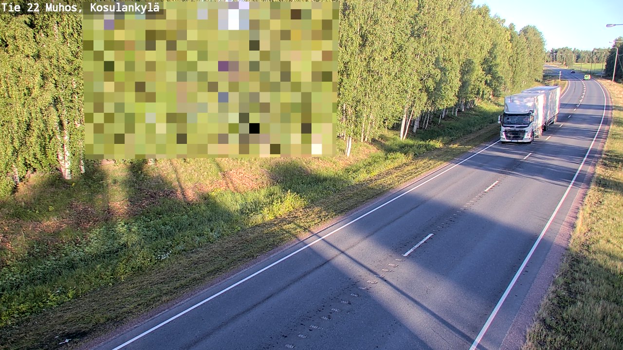 Weather Camera Image Road 22 Muhos, Kosulankylä, Muhos, Pohjois-Pohjanmaa