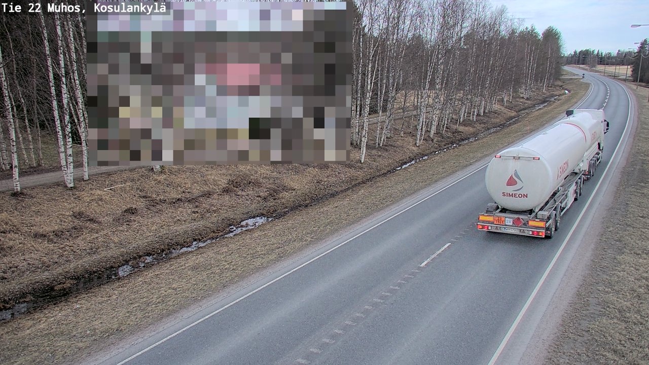 Weather Camera Image Road 22 Muhos, Kosulankylä, Muhos, Pohjois-Pohjanmaa