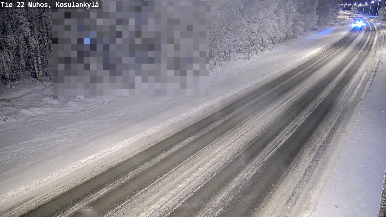 Weather Camera Image Väg 22 Muhos, Kosulankylä, Muhos, Pohjois-Pohjanmaa