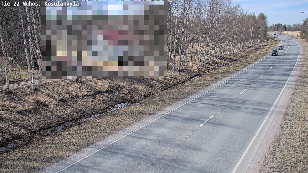 Weather Camera Image Road 22 Muhos, Kosulankylä, Muhos, Pohjois-Pohjanmaa