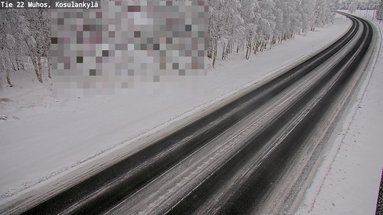 Weather Camera Image Väg 22 Muhos, Kosulankylä, Muhos, Pohjois-Pohjanmaa