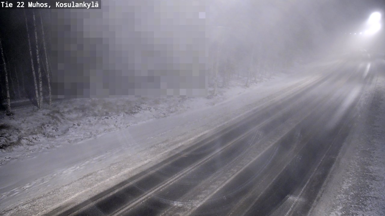 Weather Camera Image Väg 22 Muhos, Kosulankylä, Muhos, Pohjois-Pohjanmaa