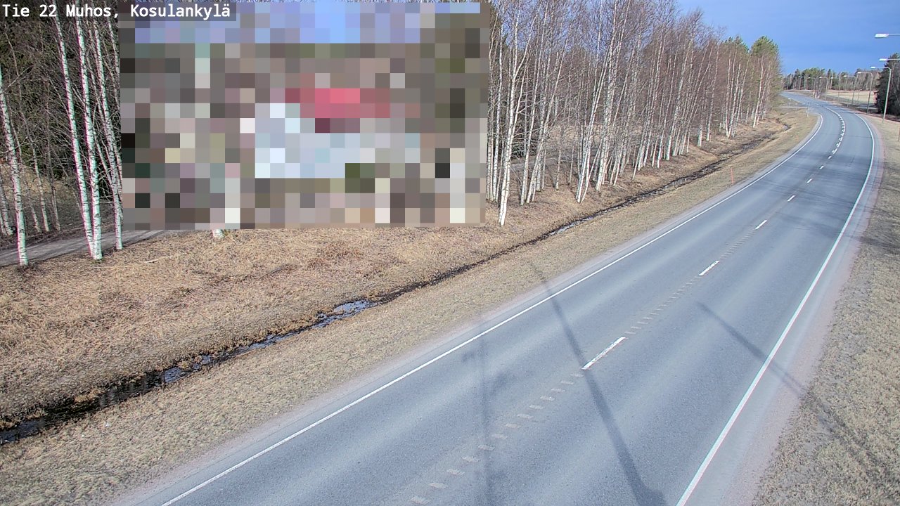 Weather Camera Image Road 22 Muhos, Kosulankylä, Muhos, Pohjois-Pohjanmaa
