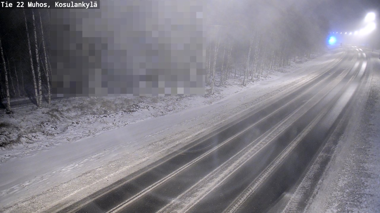 Weather Camera Image Väg 22 Muhos, Kosulankylä, Muhos, Pohjois-Pohjanmaa