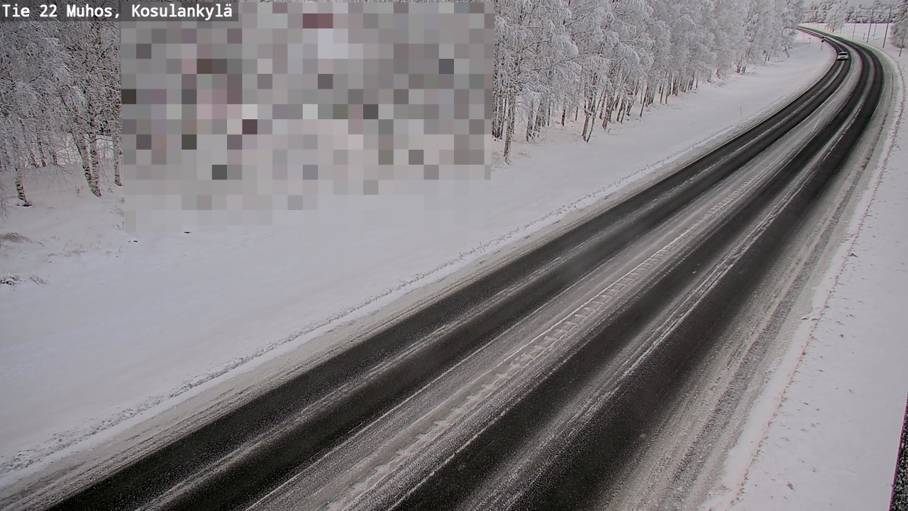 Weather Camera Image Väg 22 Muhos, Kosulankylä, Muhos, Pohjois-Pohjanmaa