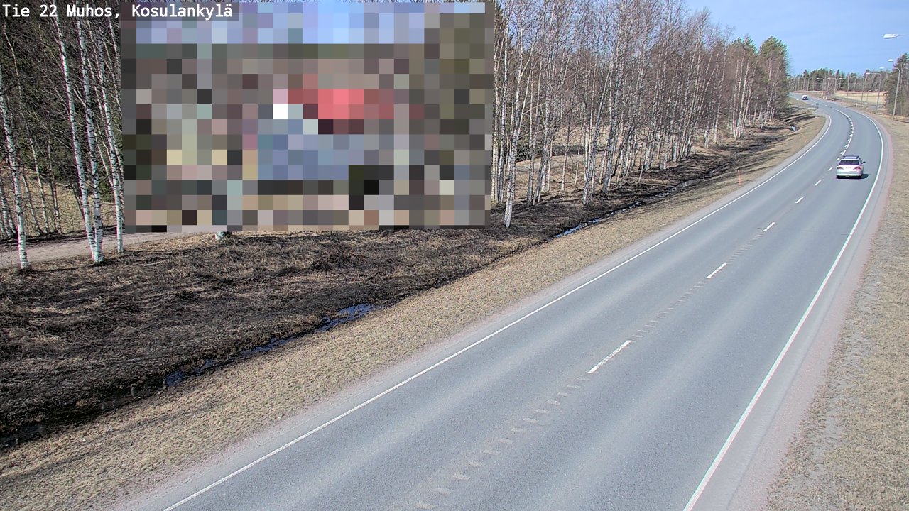 Weather Camera Image Road 22 Muhos, Kosulankylä, Muhos, Pohjois-Pohjanmaa
