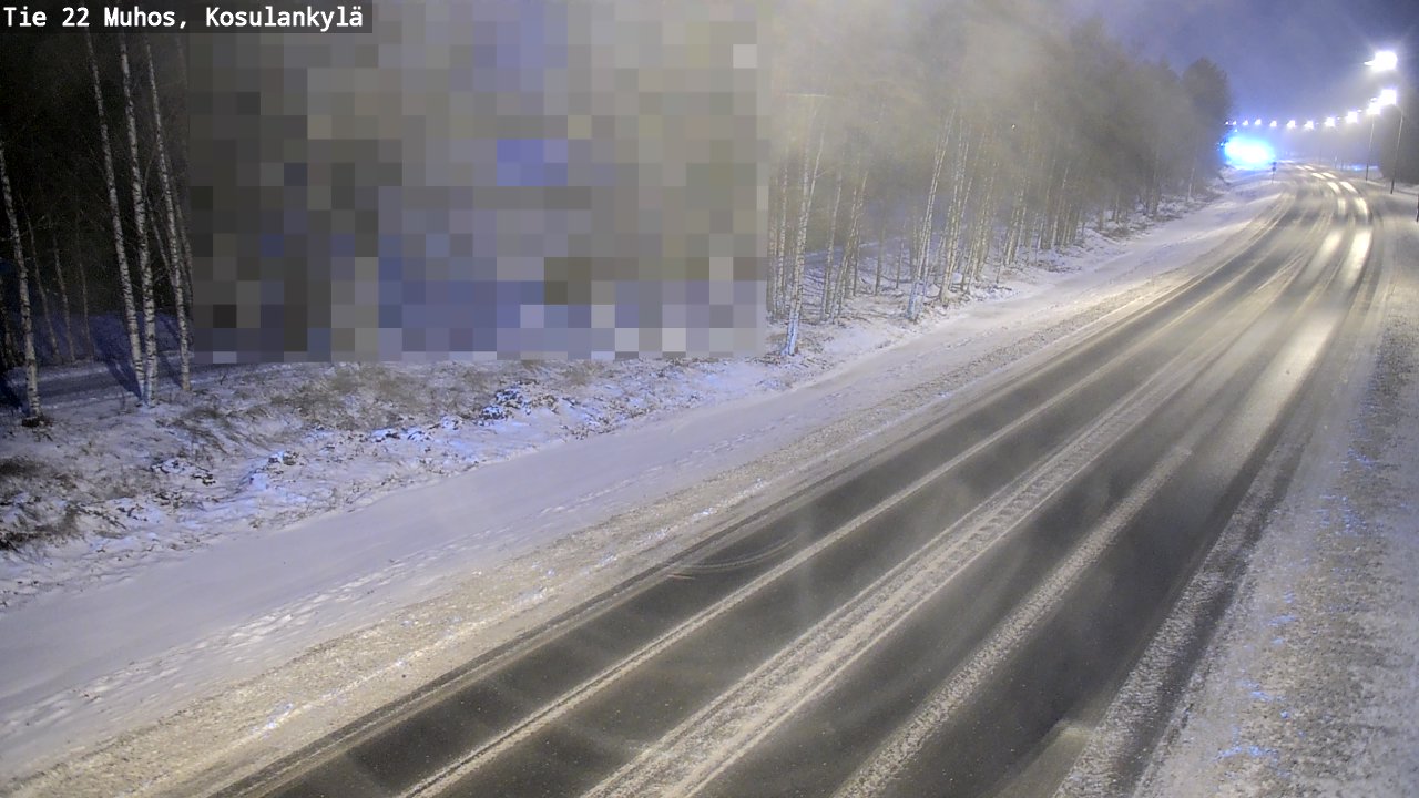 Weather Camera Image Väg 22 Muhos, Kosulankylä, Muhos, Pohjois-Pohjanmaa