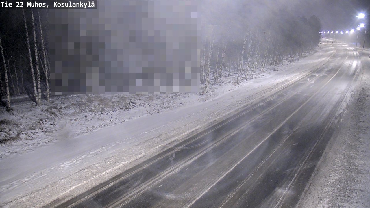 Weather Camera Image Väg 22 Muhos, Kosulankylä, Muhos, Pohjois-Pohjanmaa