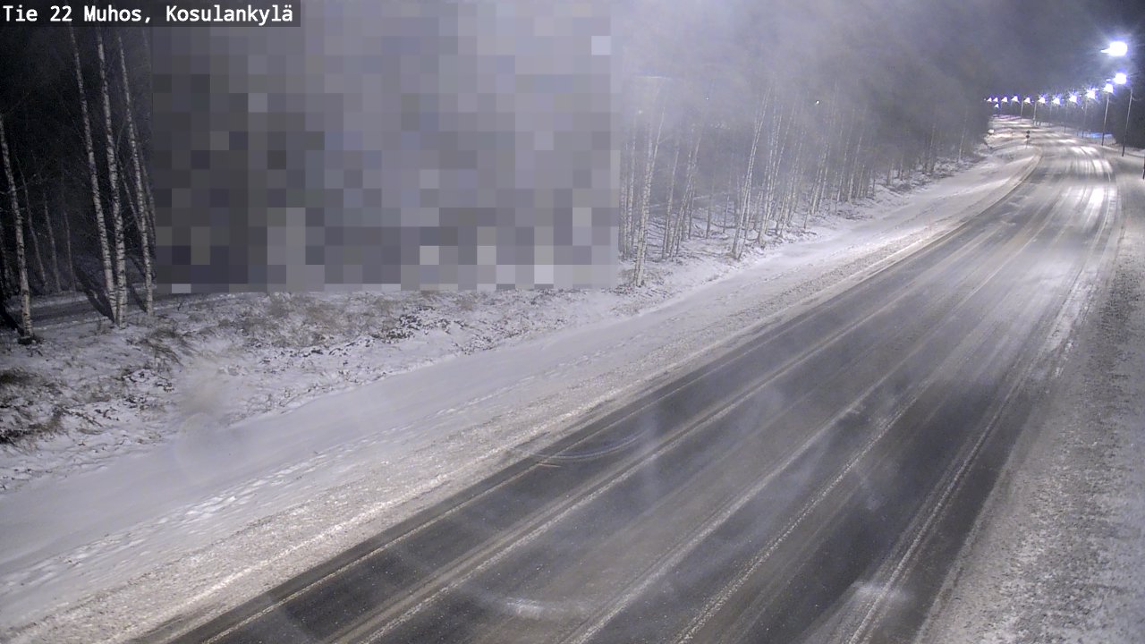 Weather Camera Image Väg 22 Muhos, Kosulankylä, Muhos, Pohjois-Pohjanmaa