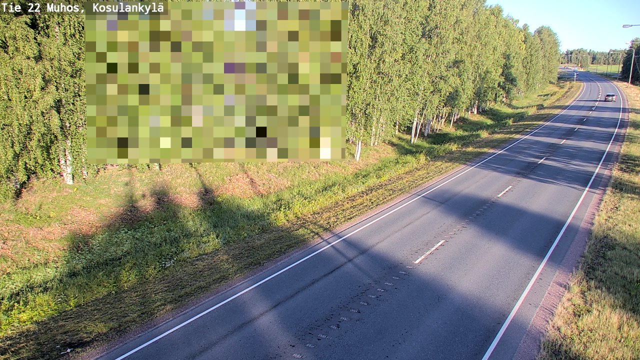 Weather Camera Image Road 22 Muhos, Kosulankylä, Muhos, Pohjois-Pohjanmaa
