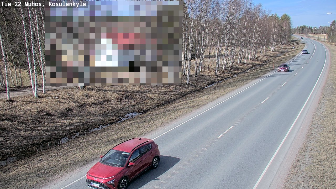 Weather Camera Image Road 22 Muhos, Kosulankylä, Muhos, Pohjois-Pohjanmaa