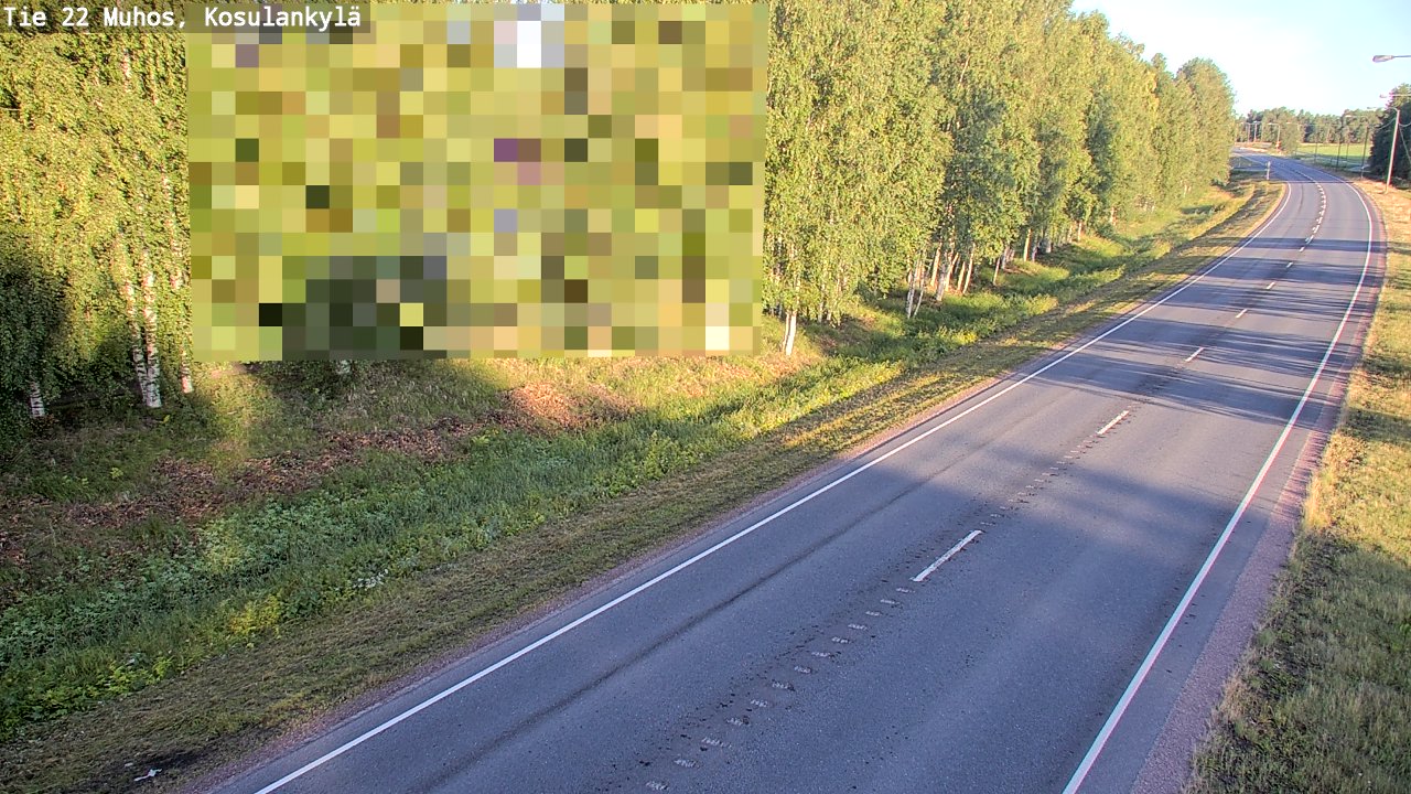 Weather Camera Image Road 22 Muhos, Kosulankylä, Muhos, Pohjois-Pohjanmaa
